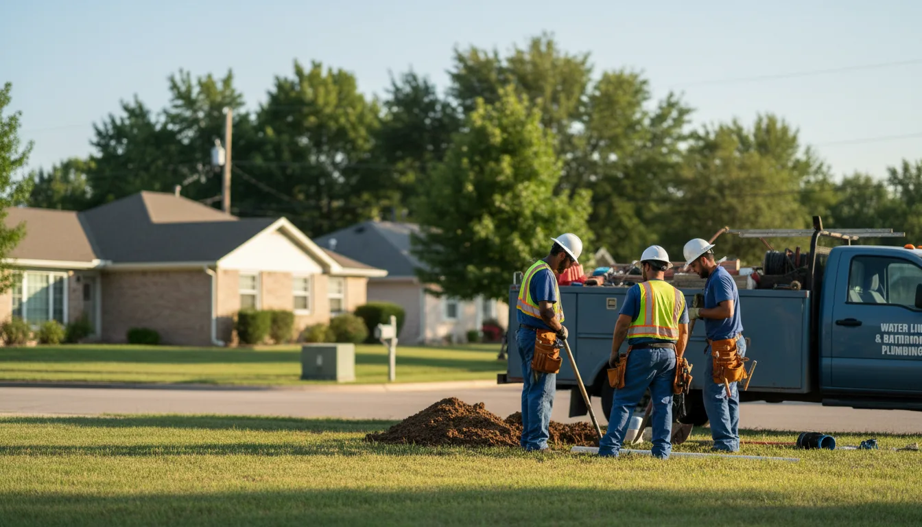 Residential water line and bathroom plumbing service in Vina, AL